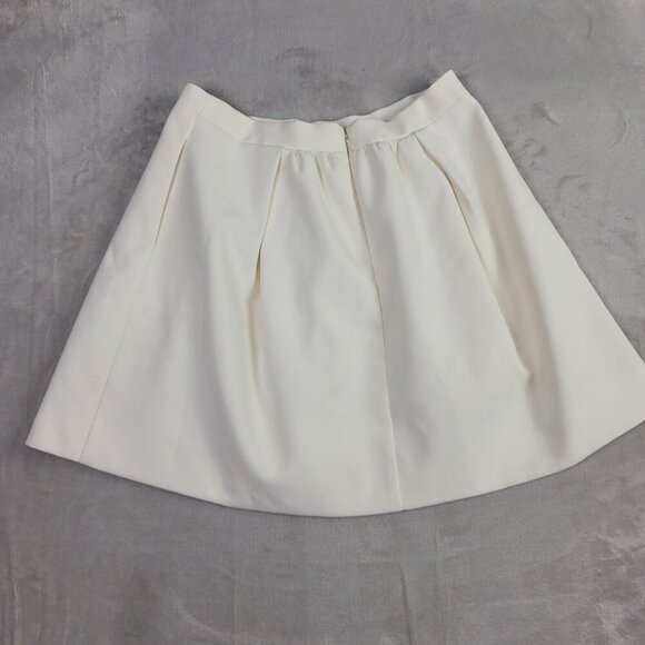 J. Crew Cream Box Pleated Crepe Women's Skirt | Size 6 - Picture 7 of 7